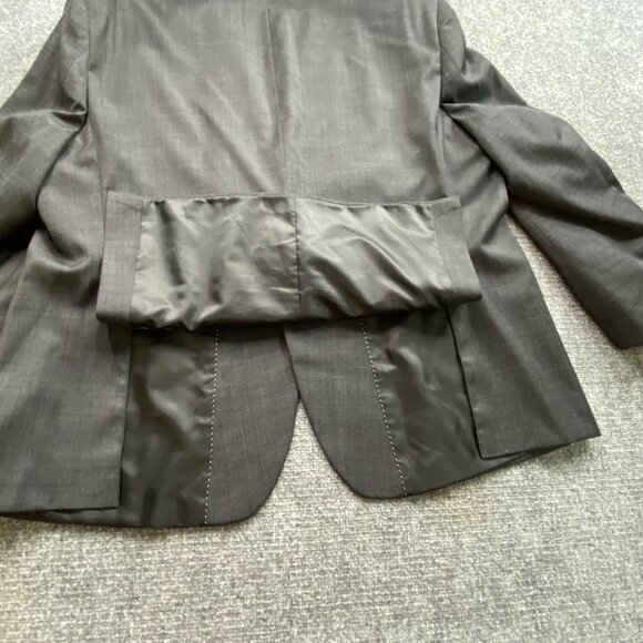 Tommy Hilfiger Blazer Mens 48R Drak Grey Wool-Blend Suit Jacket Sport Coat - Picture 6 of 15